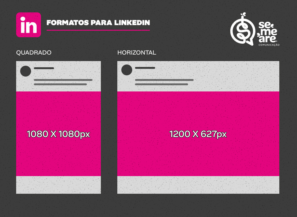 Formatos e tamanhos Linkedin